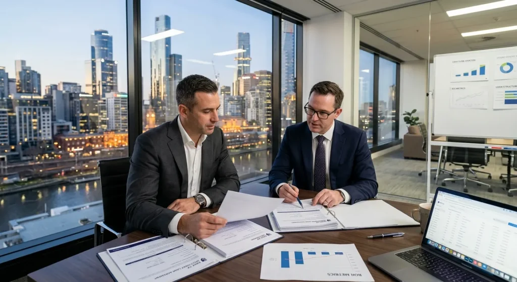Melbourne property investor discussing investment property loan options with advisor